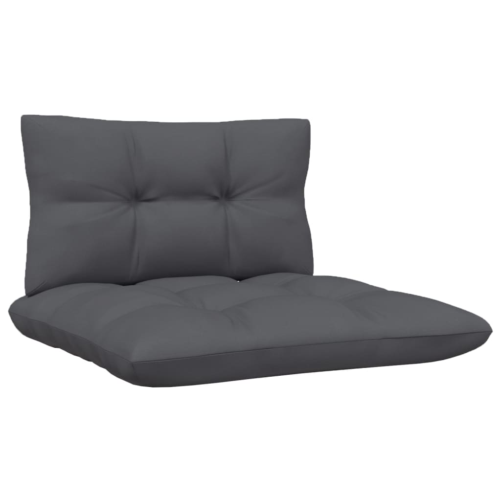 vidaXL 2-Sitzer-Gartensofa mit Kissen Schwarz Massivholz Kiefer