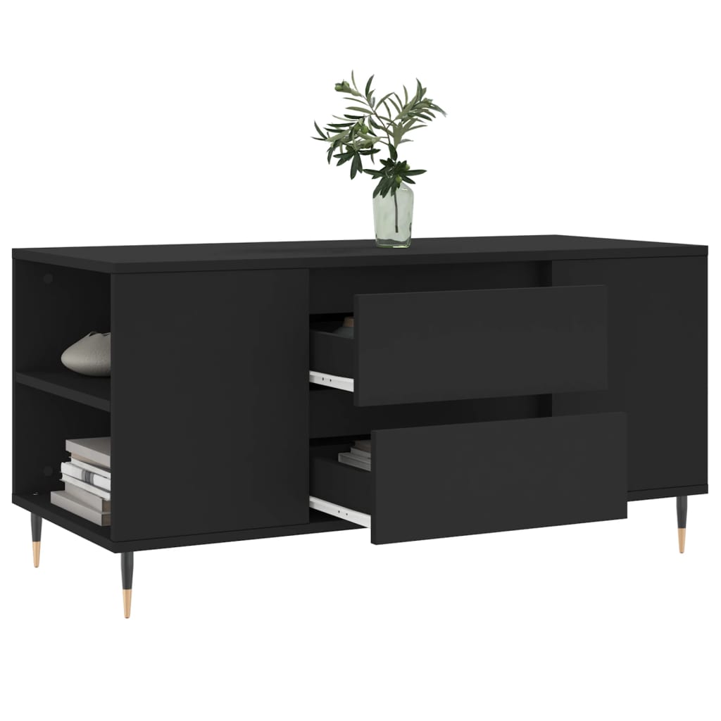 vidaXL Couchtisch Schwarz 102x44,5x50 cm Holzwerkstoff