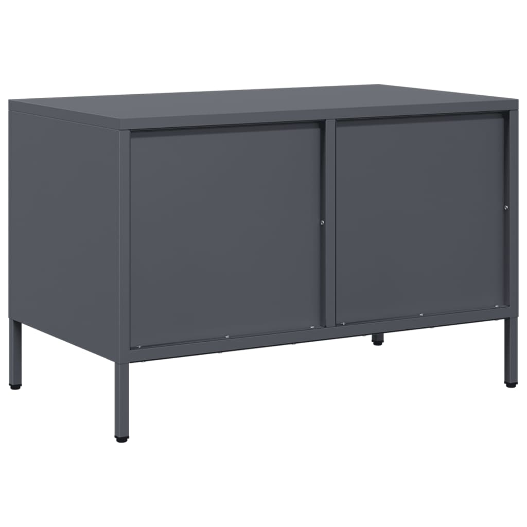 vidaXL TV-Schrank Anthrazit 68x39x43,5 cm Kaltgewalzter Stahl