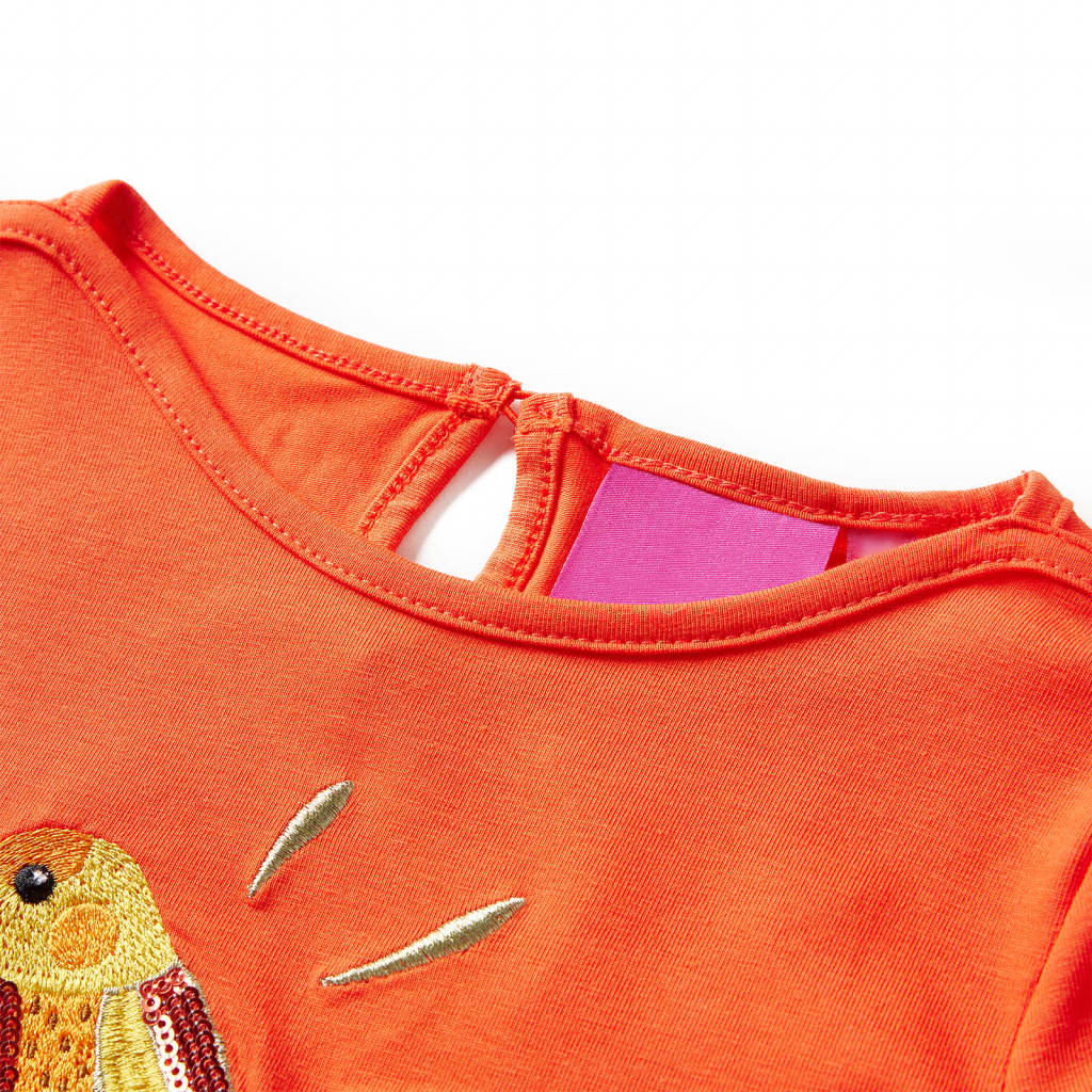 Kinder-Langarmshirt Dunkelorange 140