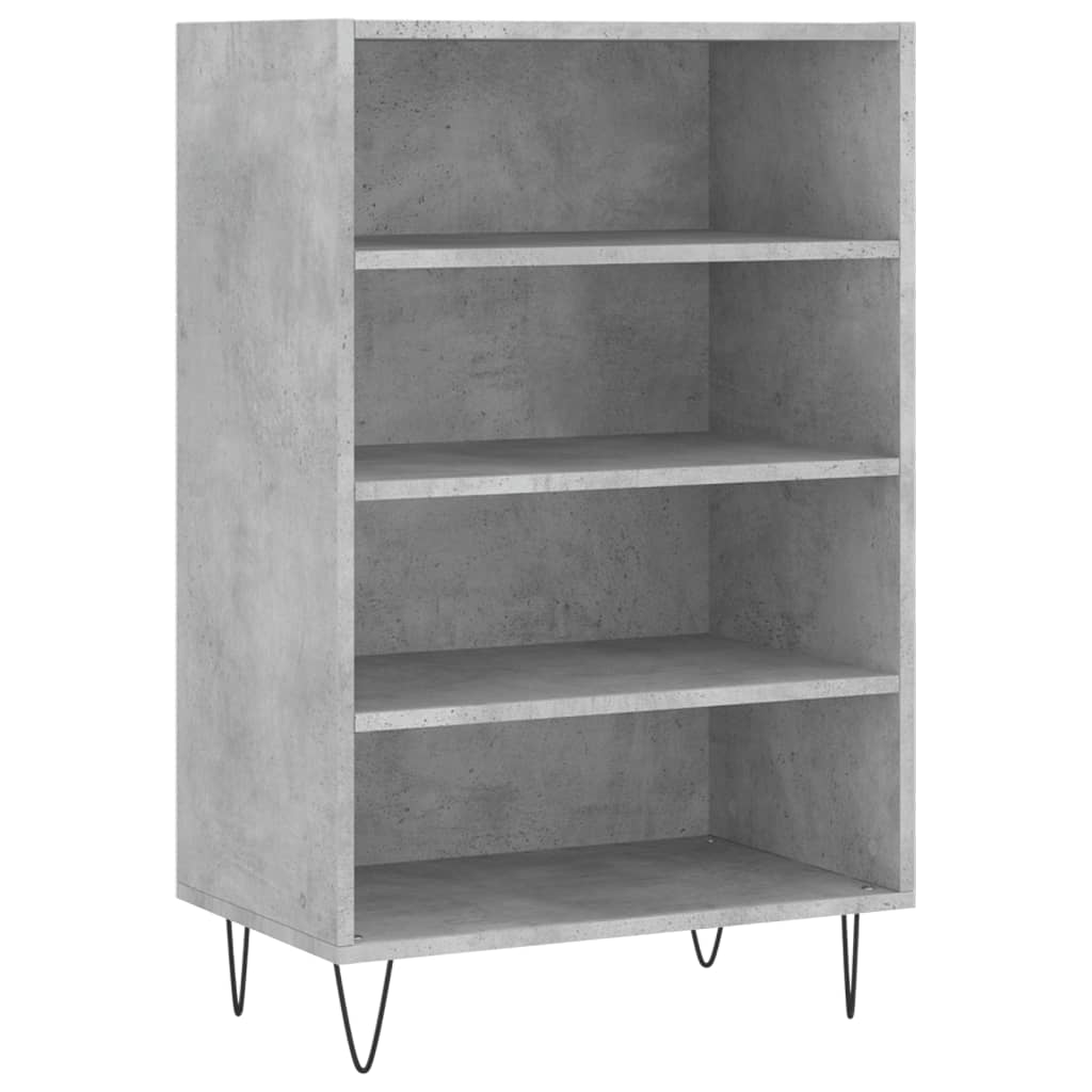 vidaXL Highboard Betongrau 57x35x90 cm Holzwerkstoff