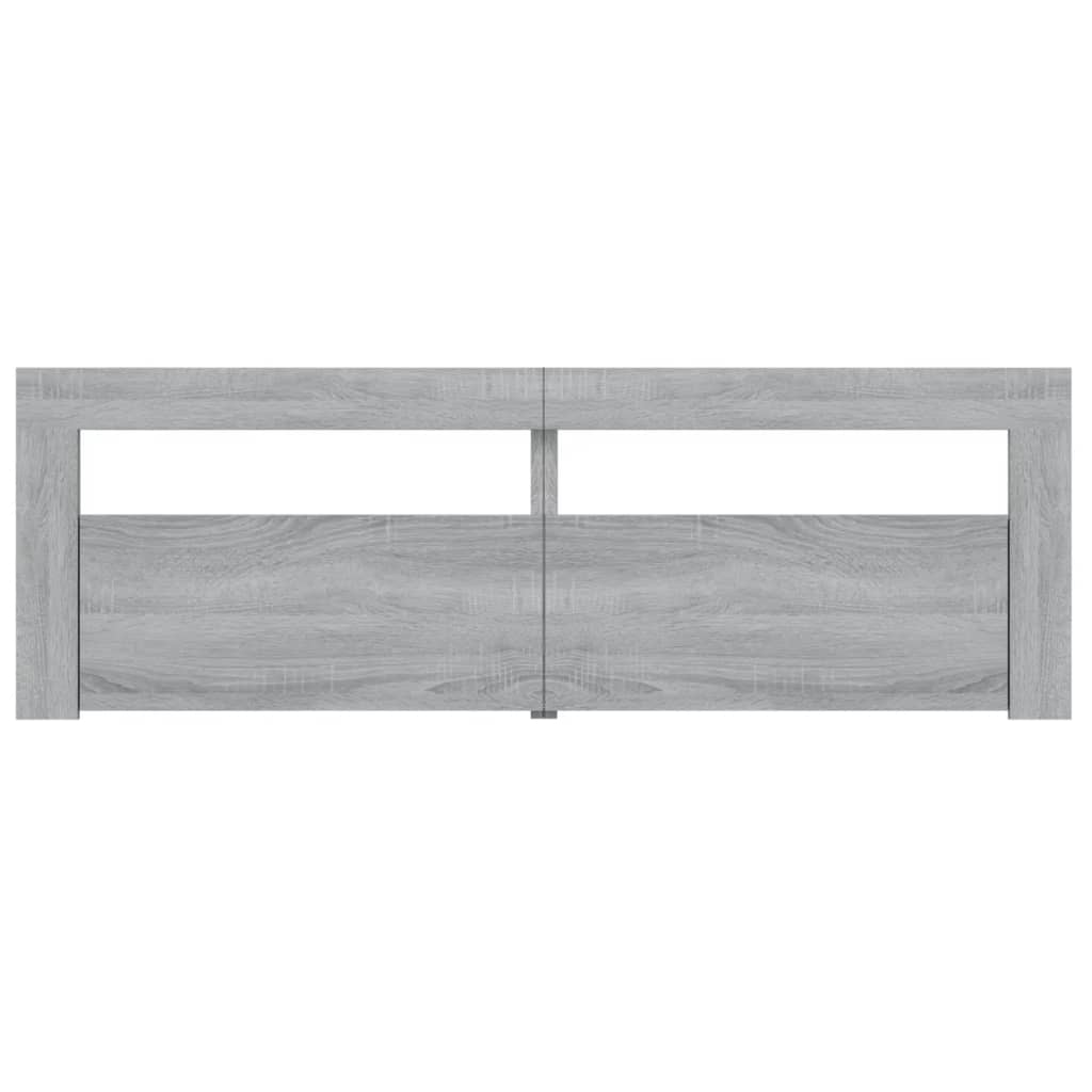 vidaXL TV-Schrank mit LED-Leuchten Grau Sonoma 120x35x40 cm