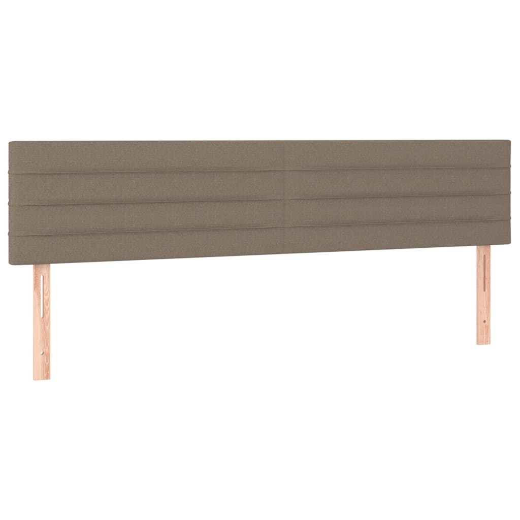 vidaXL Boxspringbett mit Matratze & LED Taupe 200x200 cm Stoff