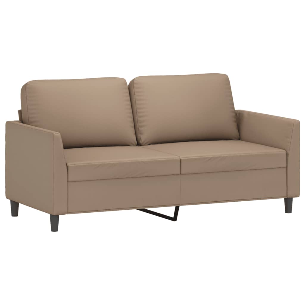 vidaXL 2-Sitzer-Sofa Cappuccino-Braun 140 cm Kunstleder