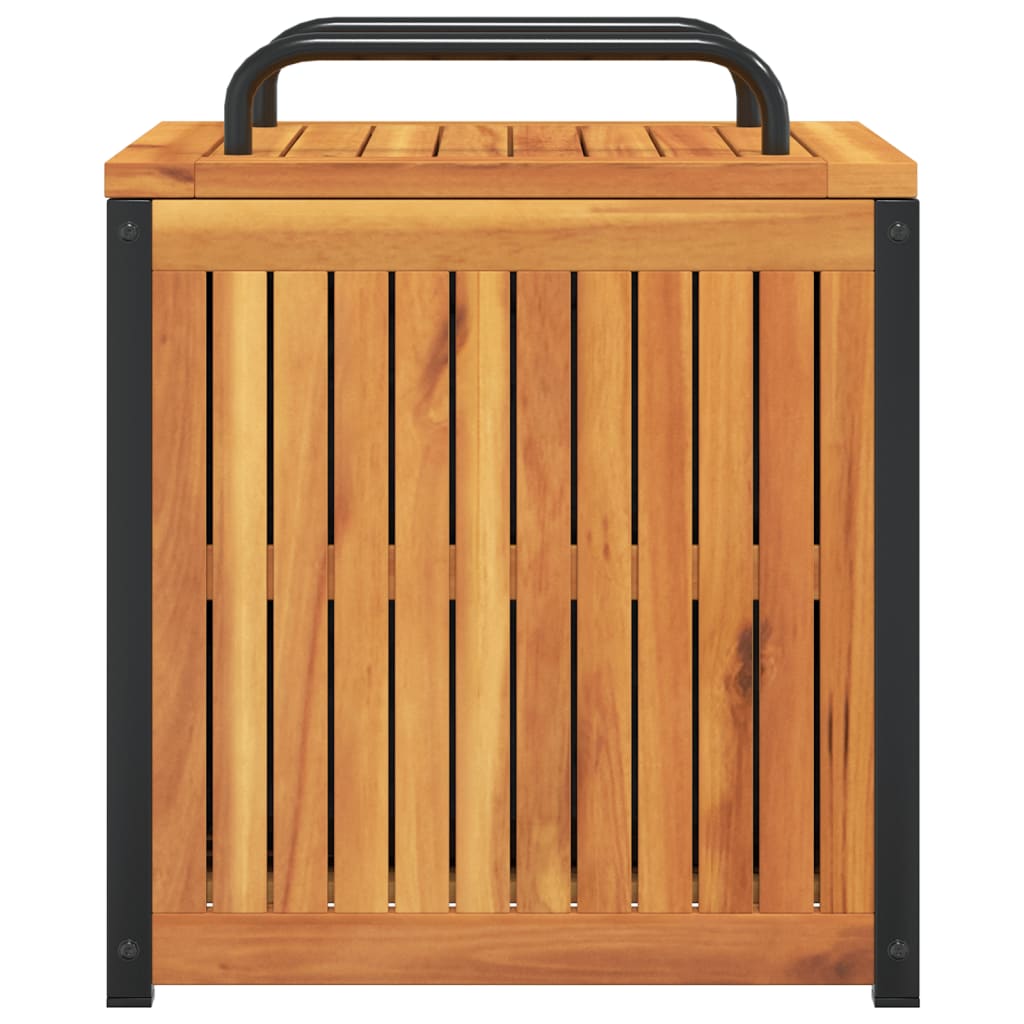 vidaXL Gartenbox 45x45x45/53 cm Massivholz Akazie und Stahl