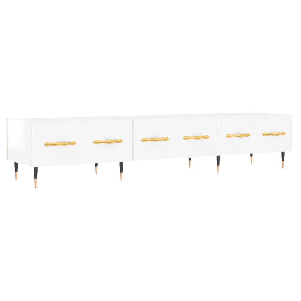 vidaXL TV-Schrank Hochglanz-Weiß 150x36x30 cm Holzwerkstoff