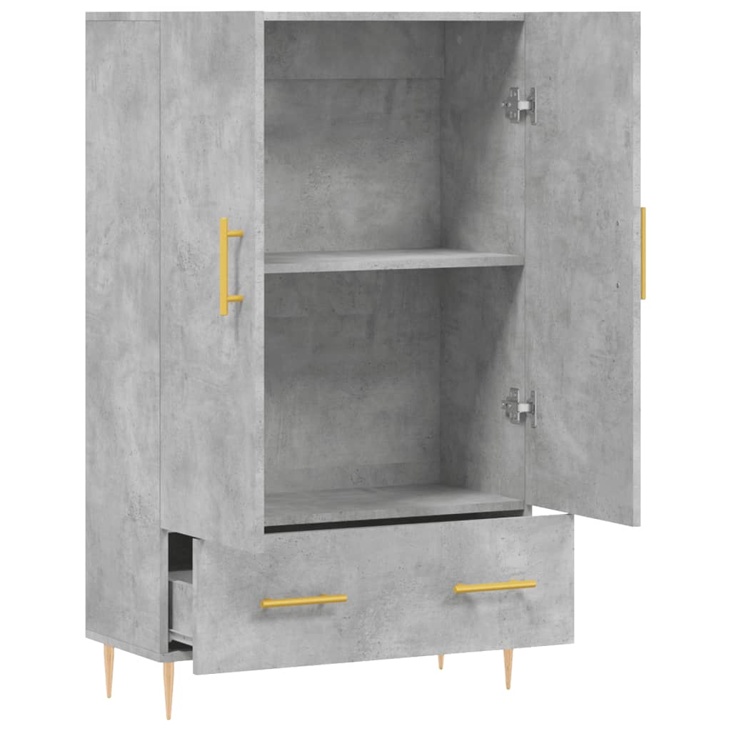 vidaXL Highboard Betongrau 69,5x31x115 cm Holzwerkstoff