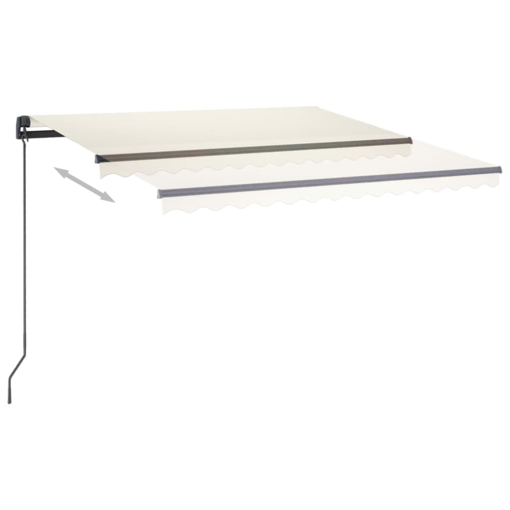 vidaXL Markise Manuell Einziehbar mit LED 3,5x2,5 m Creme