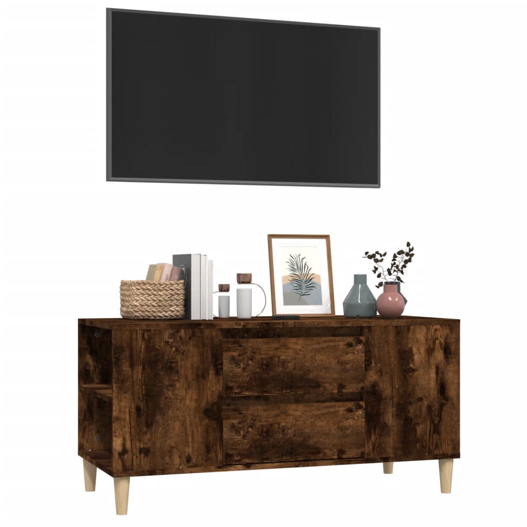 vidaXL TV-Schrank Räuchereiche 102x44,5x50 cm Holzwerkstoff