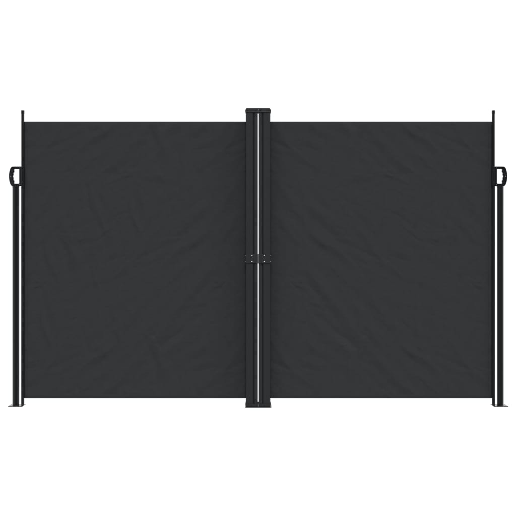 vidaXL Seitenmarkise Ausziehbar Schwarz 200x1200 cm