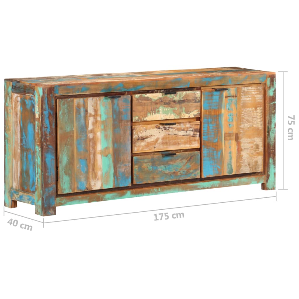 vidaXL Sideboard 175x40x75 cm Recyceltes Massivholz