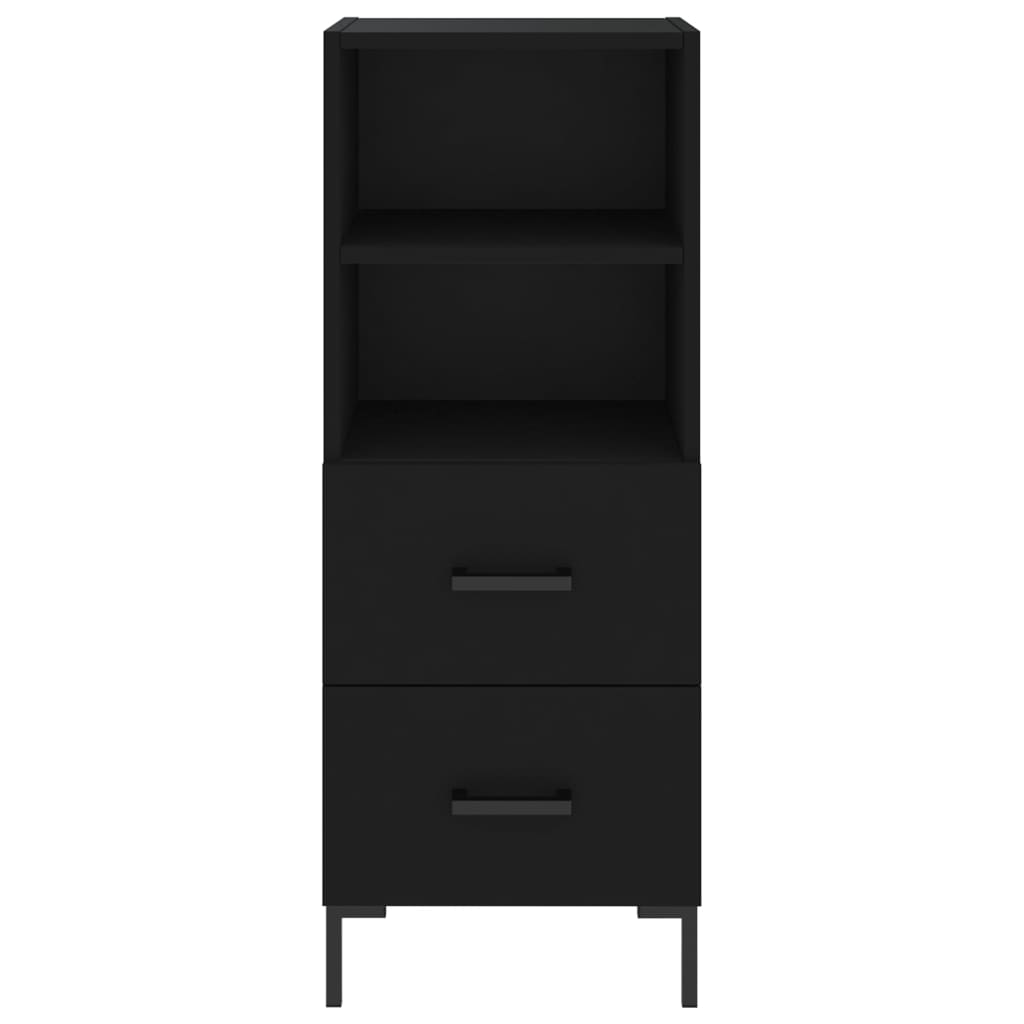 vidaXL Highboard Schwarz 34,5x34x180 cm Holzwerkstoff