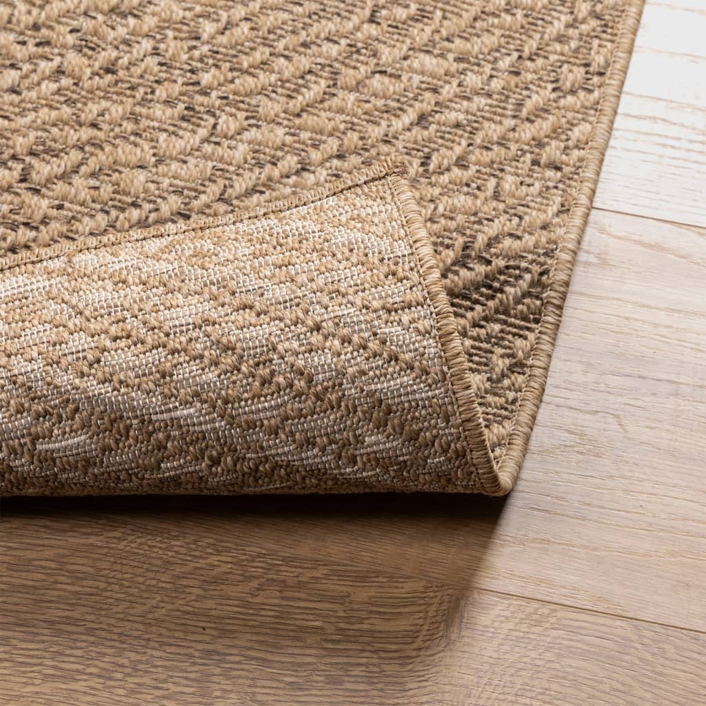 vidaXL Teppich ZIZUR 120x170 cm Jute-Optik Indoor und Outdoor