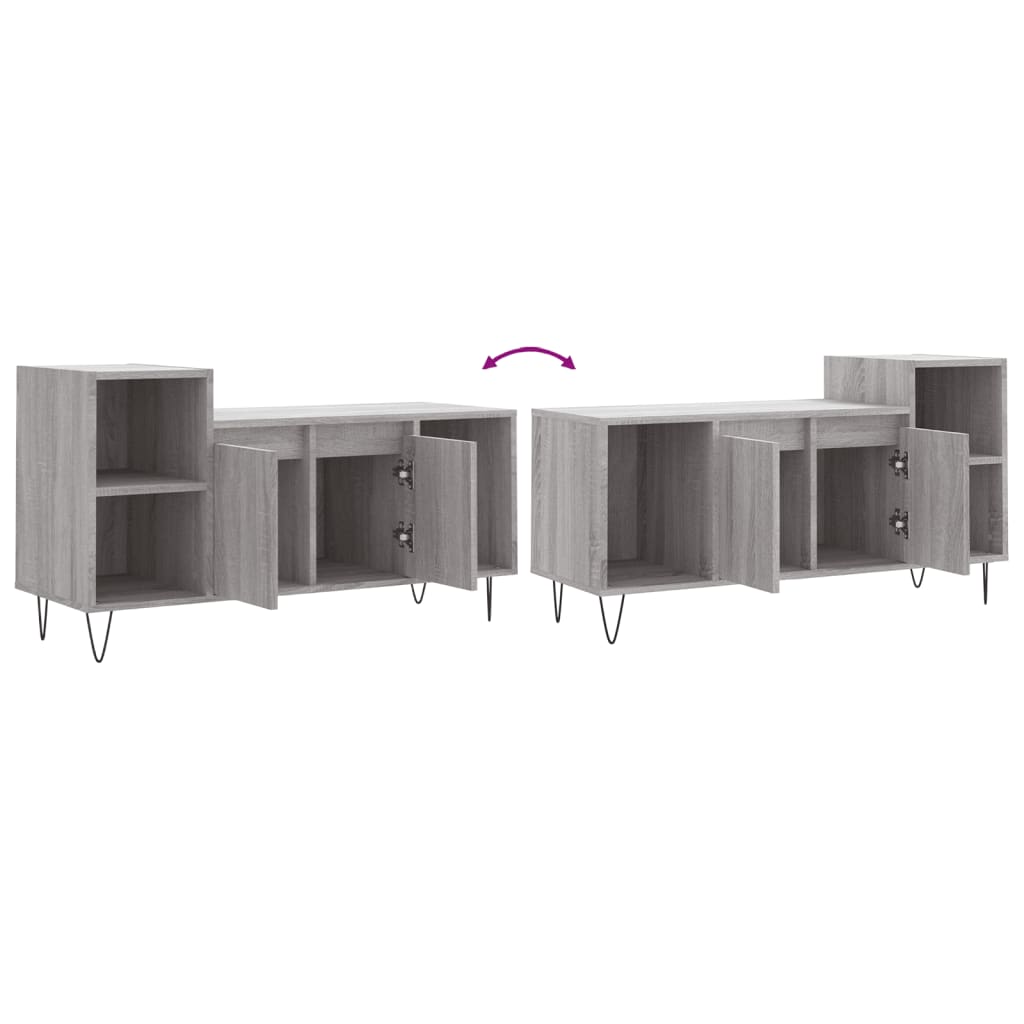 vidaXL TV-Schrank Grau Sonoma 100x35x55 cm Holzwerkstoff