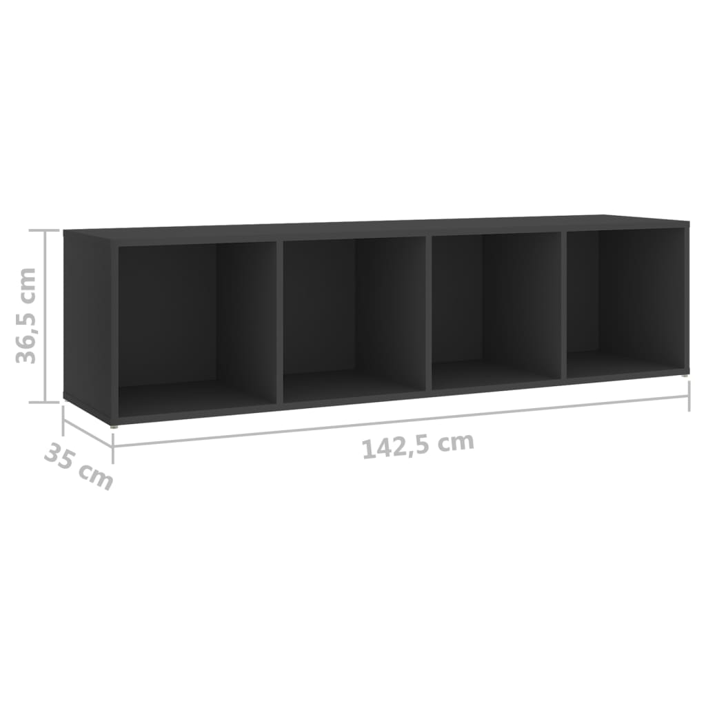 vidaXL 3-tlg. TV-Schrank-Set Grau Holzwerkstoff