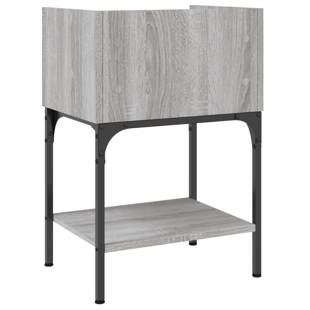 vidaXL Nachttische 2 Stk. Grau Sonoma 40,5x31x60 cm Holzwerkstoff