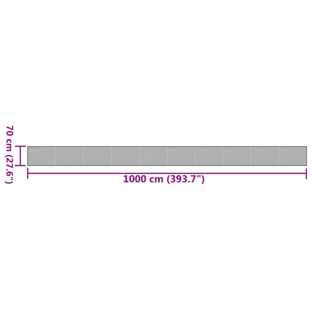 vidaXL Teppich Rechteckig Hell Natur 70x1000 cm Bambus