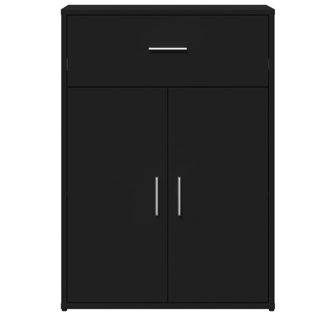 vidaXL Sideboard Schwarz 60x30x84 cm Holzwerkstoff