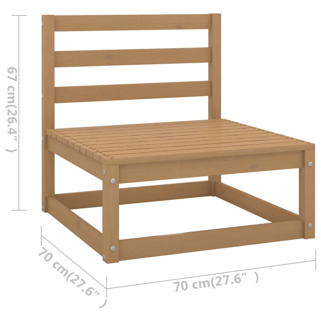 vidaXL 10-tlg. Garten-Lounge-Set mit Kissen Massivholz Kiefer