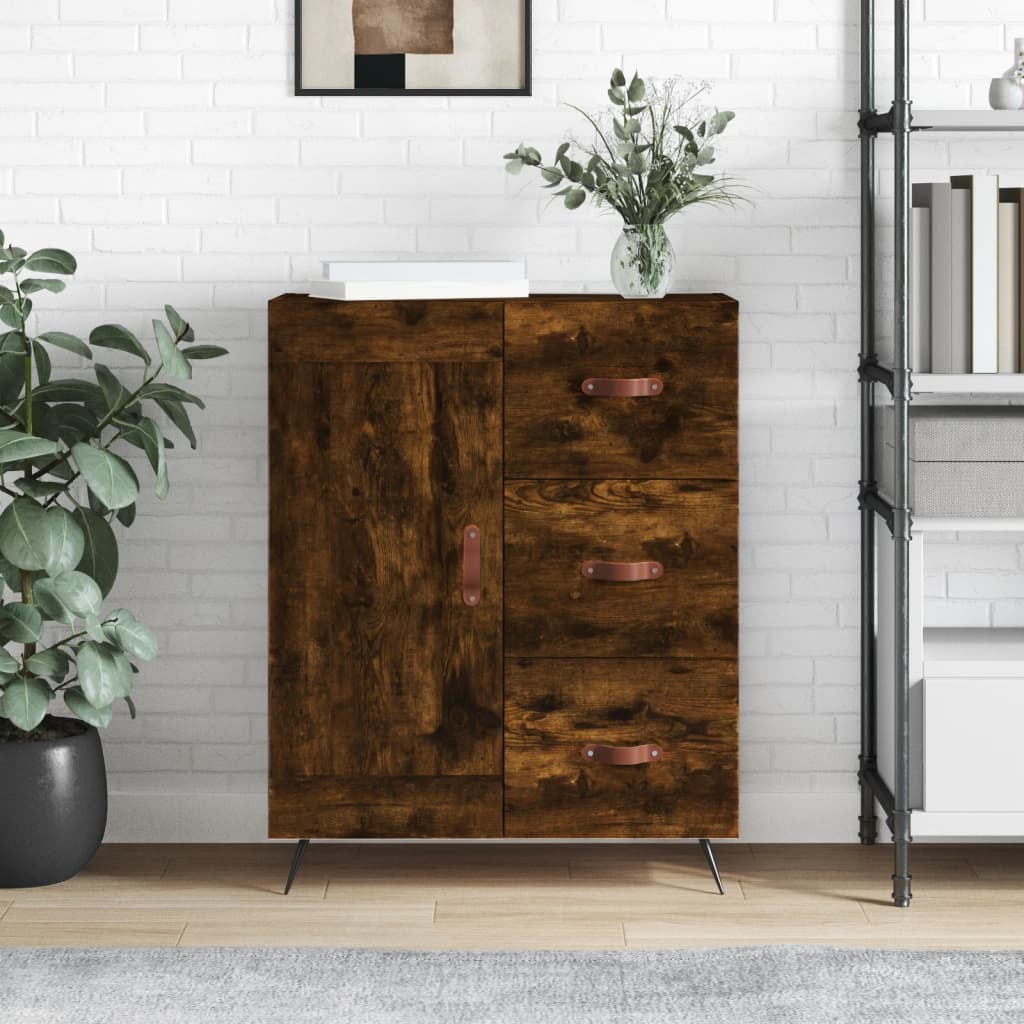 vidaXL Sideboard Räuchereiche 69,5x34x90 cm Holzwerkstoff