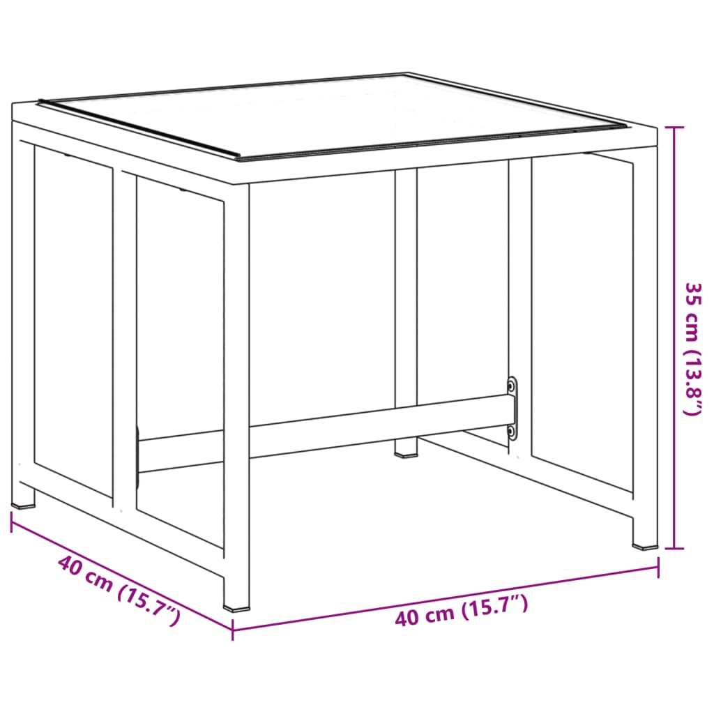 vidaXL Gartenhocker 4 Stk. Schwarz Stahl und Textilene