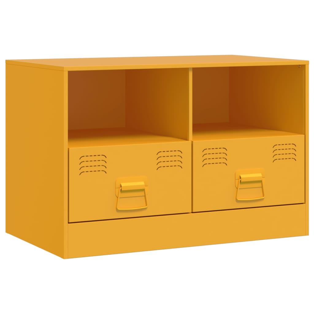 vidaXL TV-Schrank Senfgelb 67x39x44 cm Stahl