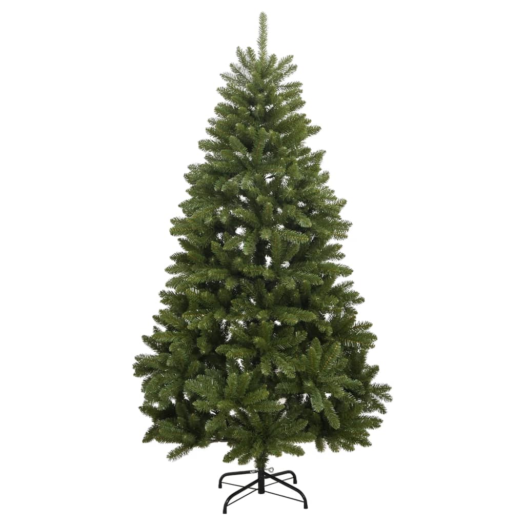 vidaXL Künstlicher Weihnachtsbaum Klappbar 300 LEDs & Kugeln 210 cm