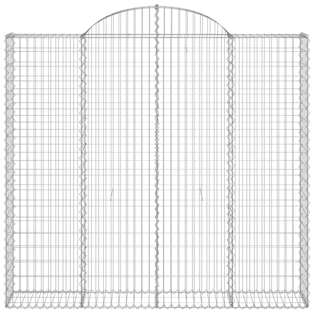 vidaXL Gabionen mit Hochbogen 25Stk. 200x50x180/200cm Verzinktes Eisen