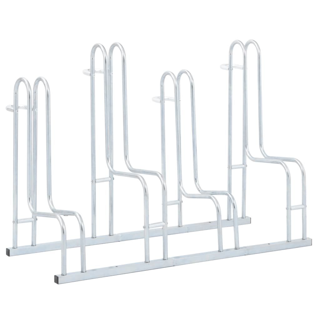 vidaXL Fahrradständer für 4 Fahrräder Freistehend Verzinkter Stahl
