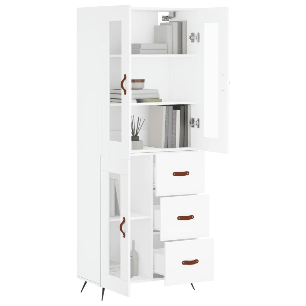 vidaXL Highboard Weiß 69,5x34x180 cm Holzwerkstoff