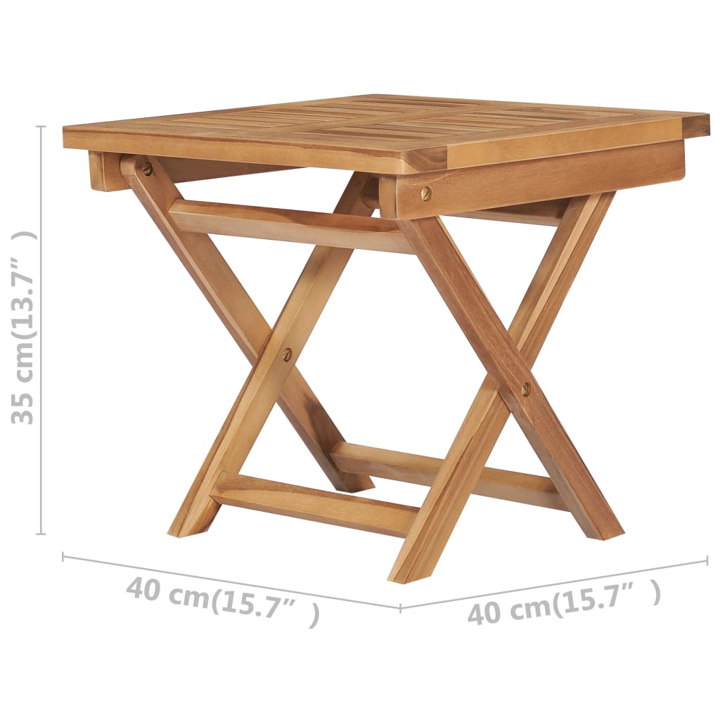 vidaXL 3-tlg. Garten-Lounge-Set Klappbar Massivholz Teak