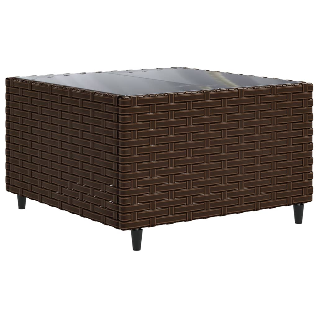 vidaXL 7-tlg. Garten-Lounge-Set mit Kissen Braun Poly Rattan