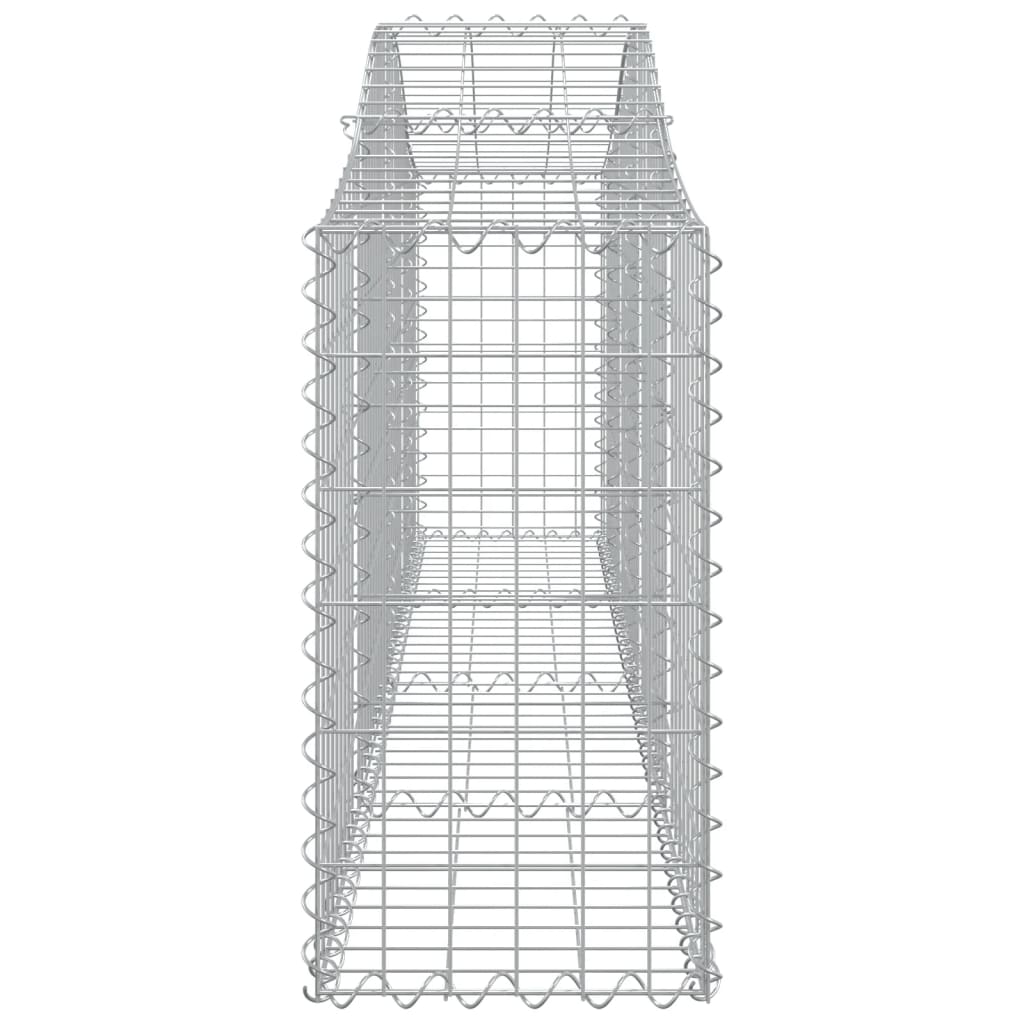 vidaXL Gabionen mit Hochbogen 8 Stk. 200x30x60/80 cm Verzinktes Eisen