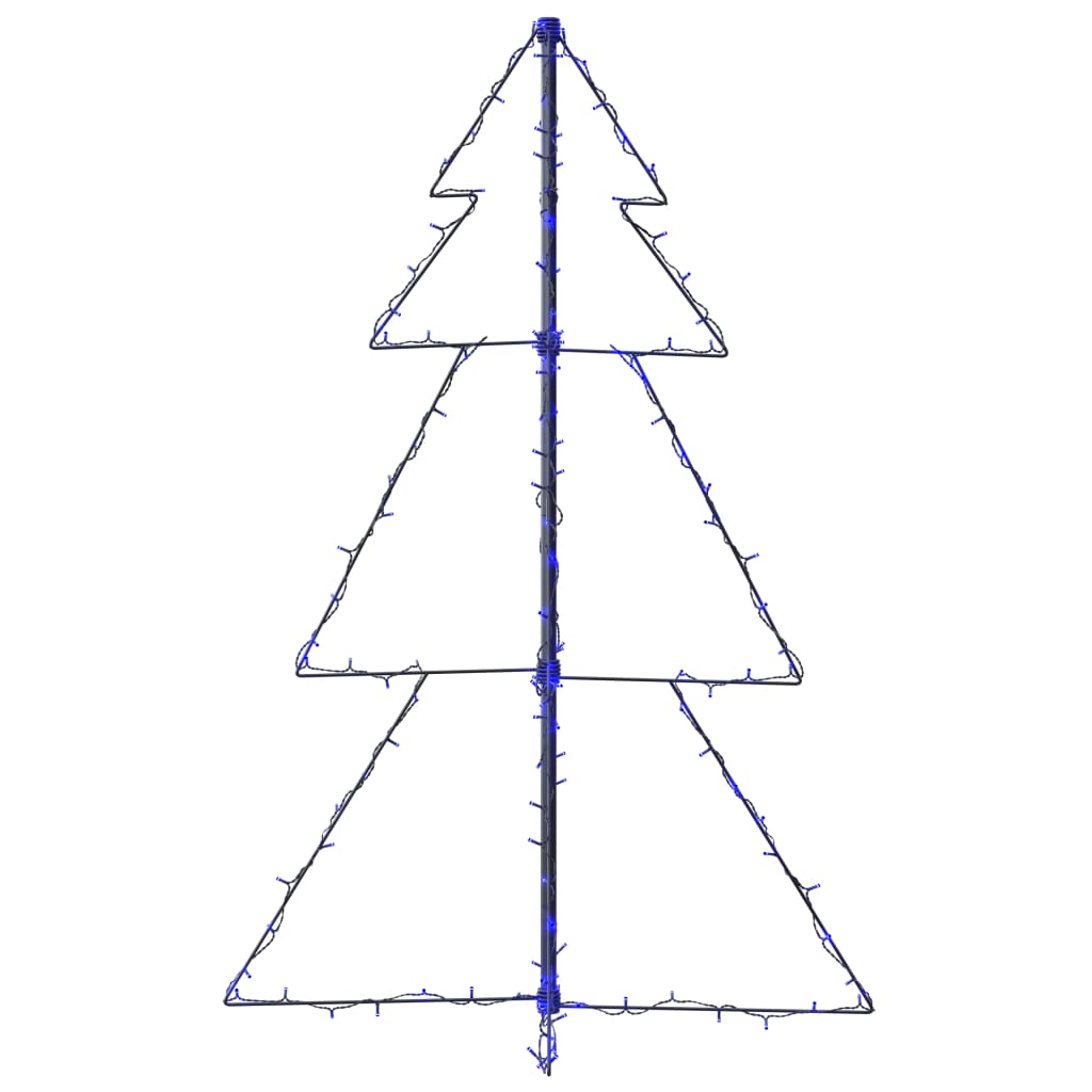 vidaXL Weihnachtsbaum in Kegelform 160 LEDs Indoor & Outdoor 78x120 cm