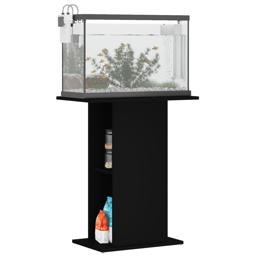 vidaXL Aquariumständer Schwarz 60,5x36x72,5 cm Holzwerkstoff