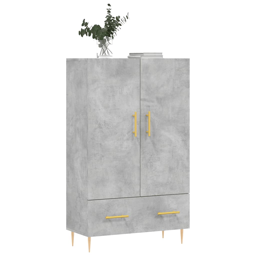 vidaXL Highboard Betongrau 69,5x31x115 cm Holzwerkstoff