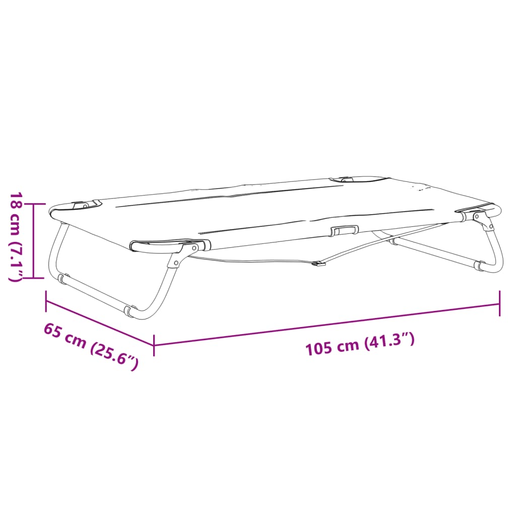 vidaXL Hundeliege Klappbar Anthrazit Oxford-Gewebe und Stahl