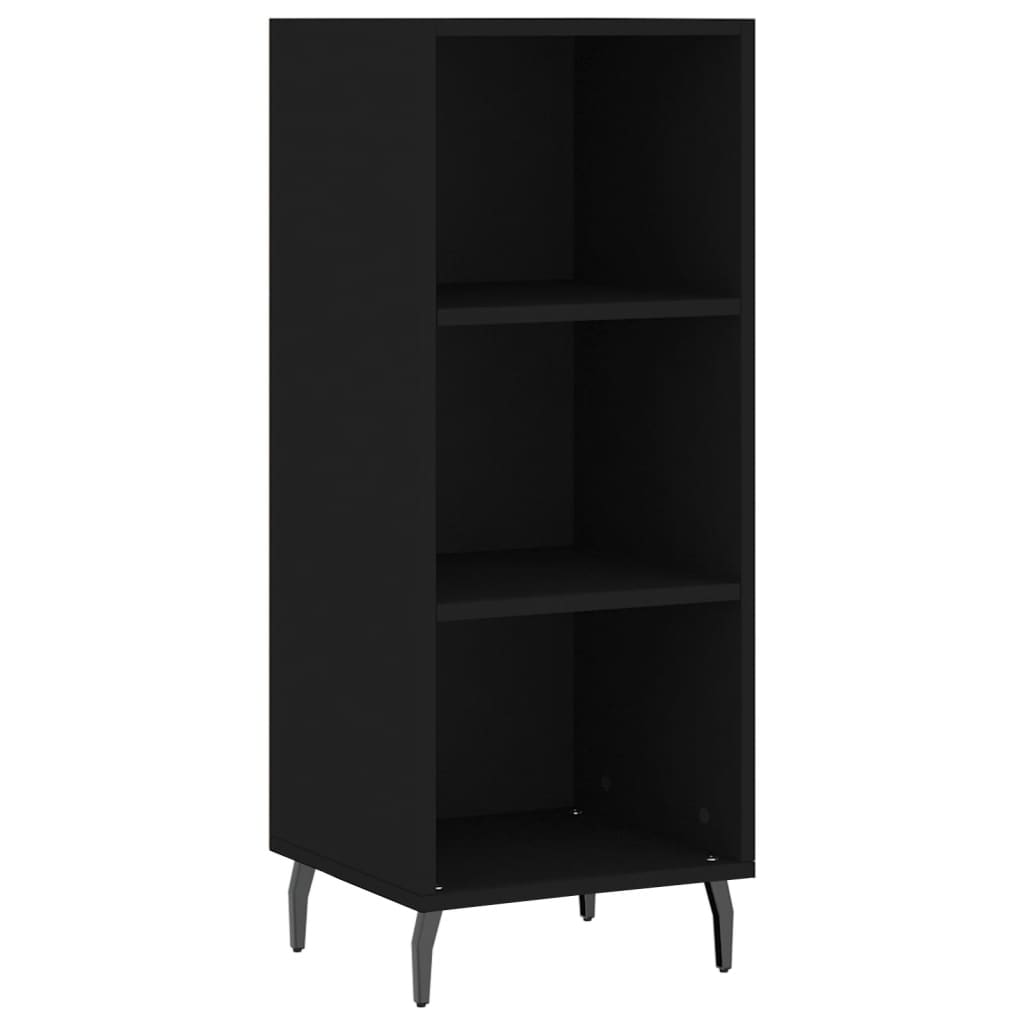 vidaXL Highboard Schwarz 34,5x34x180 cm Holzwerkstoff