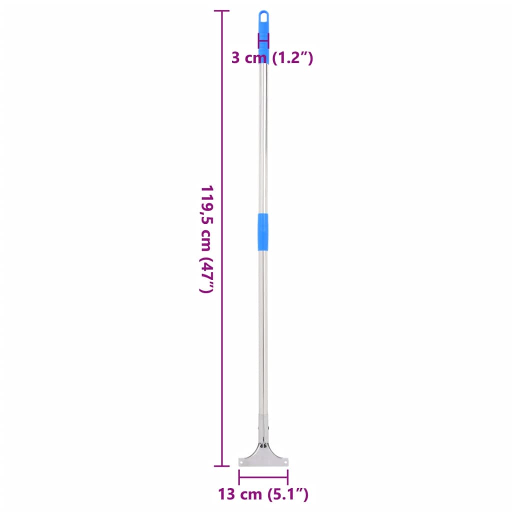 vidaXL Bodenabzieher-Stiel 119,5 cm Stahl und Kunststoff