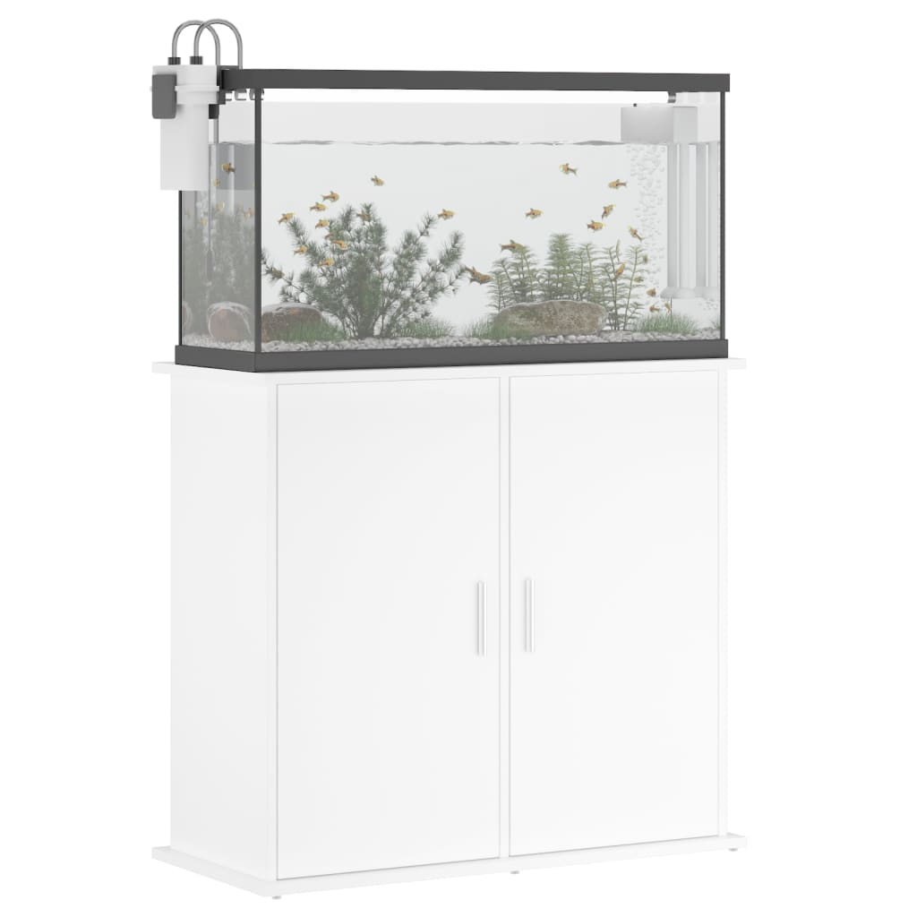 vidaXL Aquariumständer Weiß 81x36x73 cm Holzwerkstoff