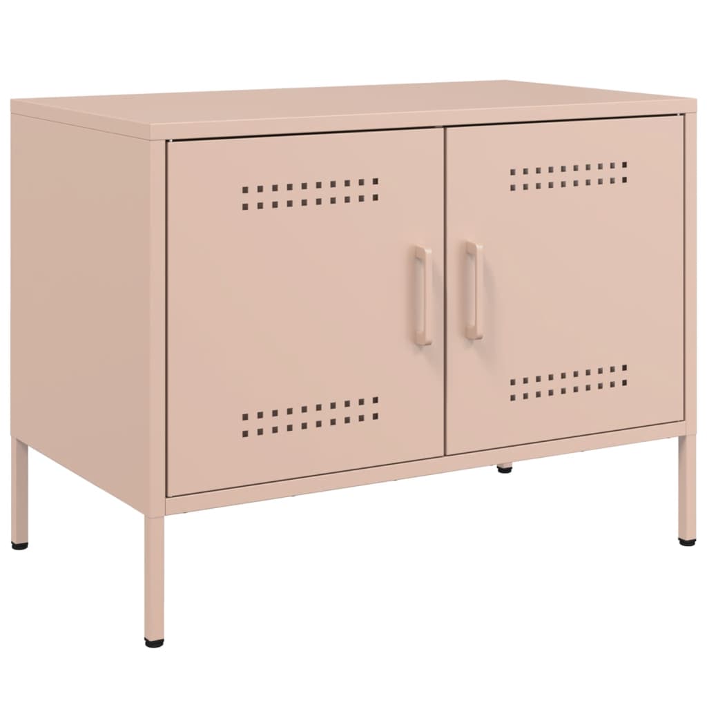 vidaXL TV-Schrank Rosa 68x39x50,5 cm Stahl