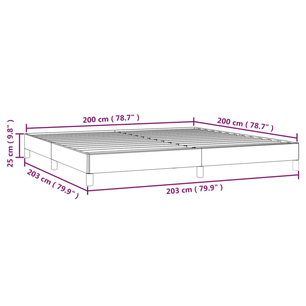 vidaXL Bettgestell Schwarz 200x200 cm Kunstleder