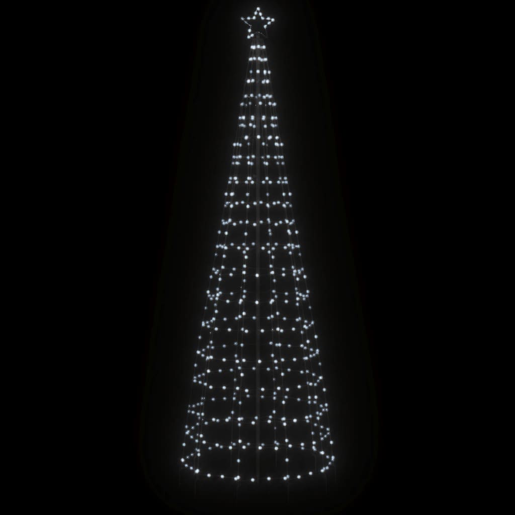 vidaXL LED-Weihnachtsbaum mit Erdspießen 570 LEDs Kaltweiß 300 cm