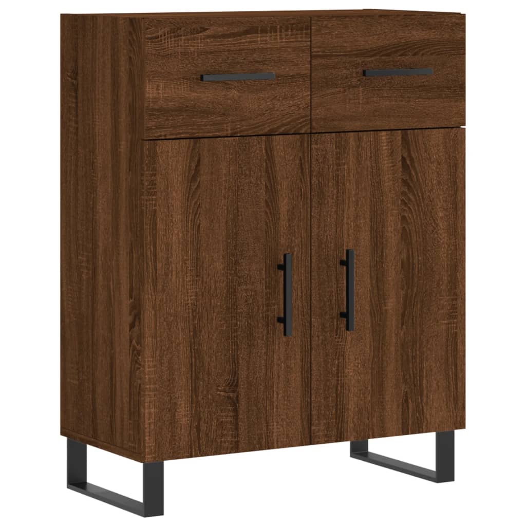 vidaXL Highboard Braun Eichen-Optik 69,5x34x180 cm Holzwerkstoff