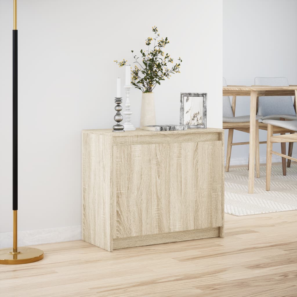 vidaXL LED-Sideboard Sonoma-Eiche 72x34x61 cm Holzwerkstoff