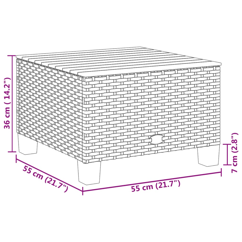 vidaXL 6-tlg. Garten-Sofagarnitur mit Kissen Grau Poly Rattan