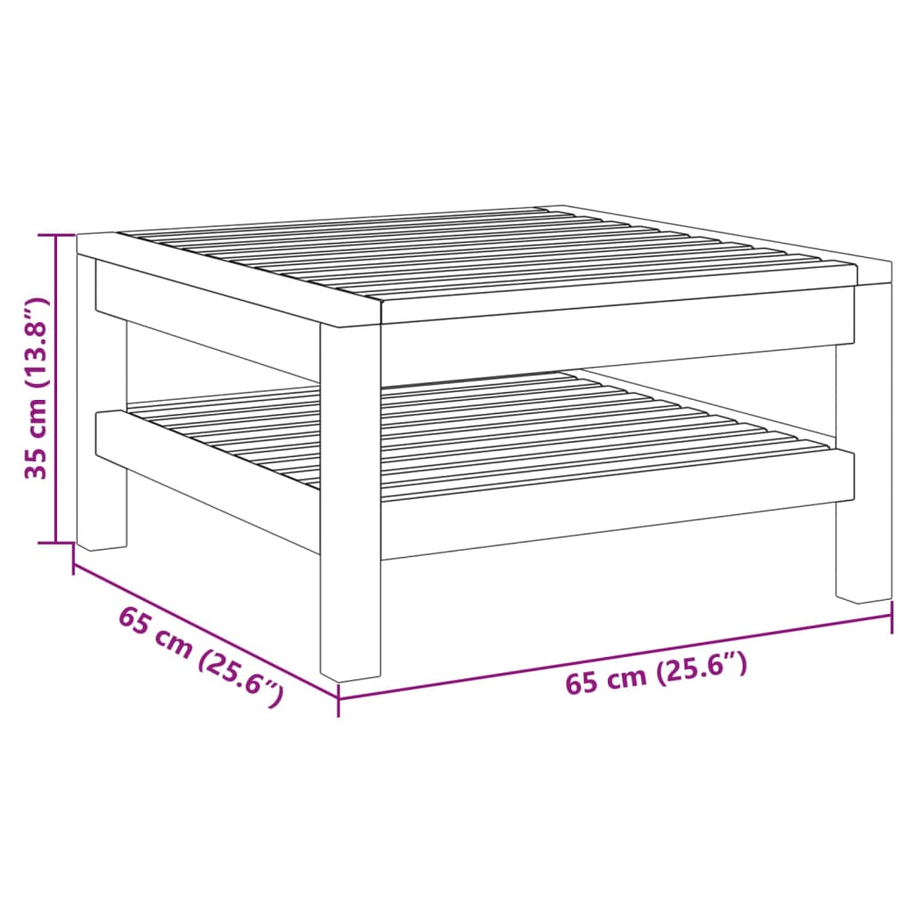 vidaXL 2-tlg. Garten-Sofagarnitur mit Cremeweißen Kissen Akazienholz