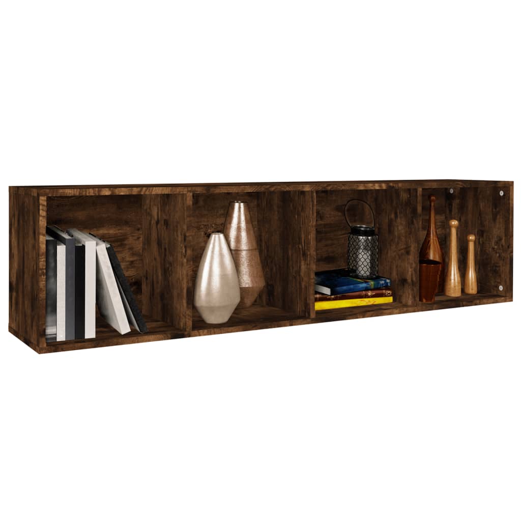 vidaXL Bücherschrank/TV-Schrank Räuchereiche 36x30x143cm Holzwerkstoff