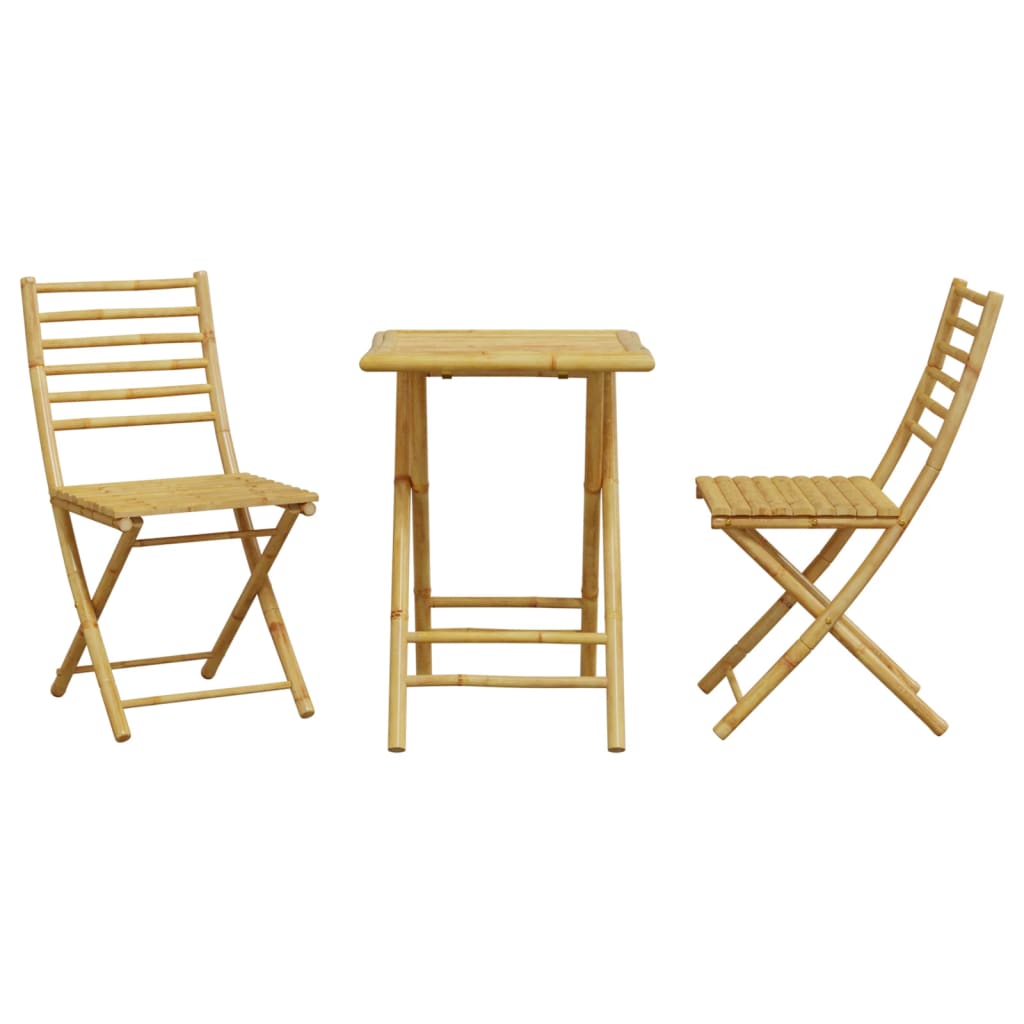 vidaXL 3-tlg. Bistro-Set Bambus