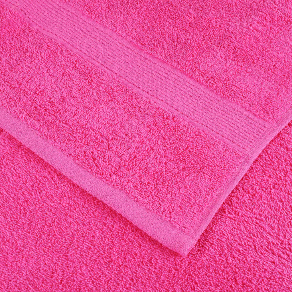 vidaXL Premium-Duschtücher SOLUND 10 Stk. Rosa 70x140 cm 600 g/m²